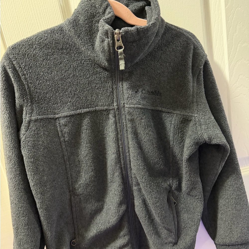 Columbia Dark Gray Plush Full-Zip Fleece Jacket